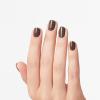 imageOPI Nail Lacquer Nail Polish  Opaque Dark Brown Crme Chip Resistant Nail Polish  Vegan Fast Drying Streak FreeCliffside Karaoke