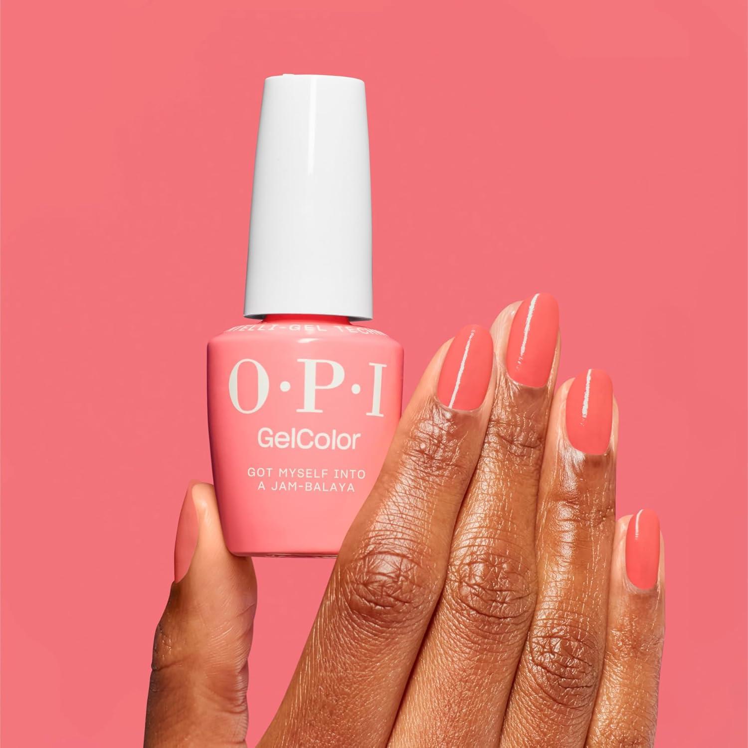 imageOPI GelColor Gel Nail Polish  Opaque Bright Crme UV Cure Gel Nail Polish  Vegan ampamp HEMA Free Long Lasting High ShineGot Myself Into a Jambalaya