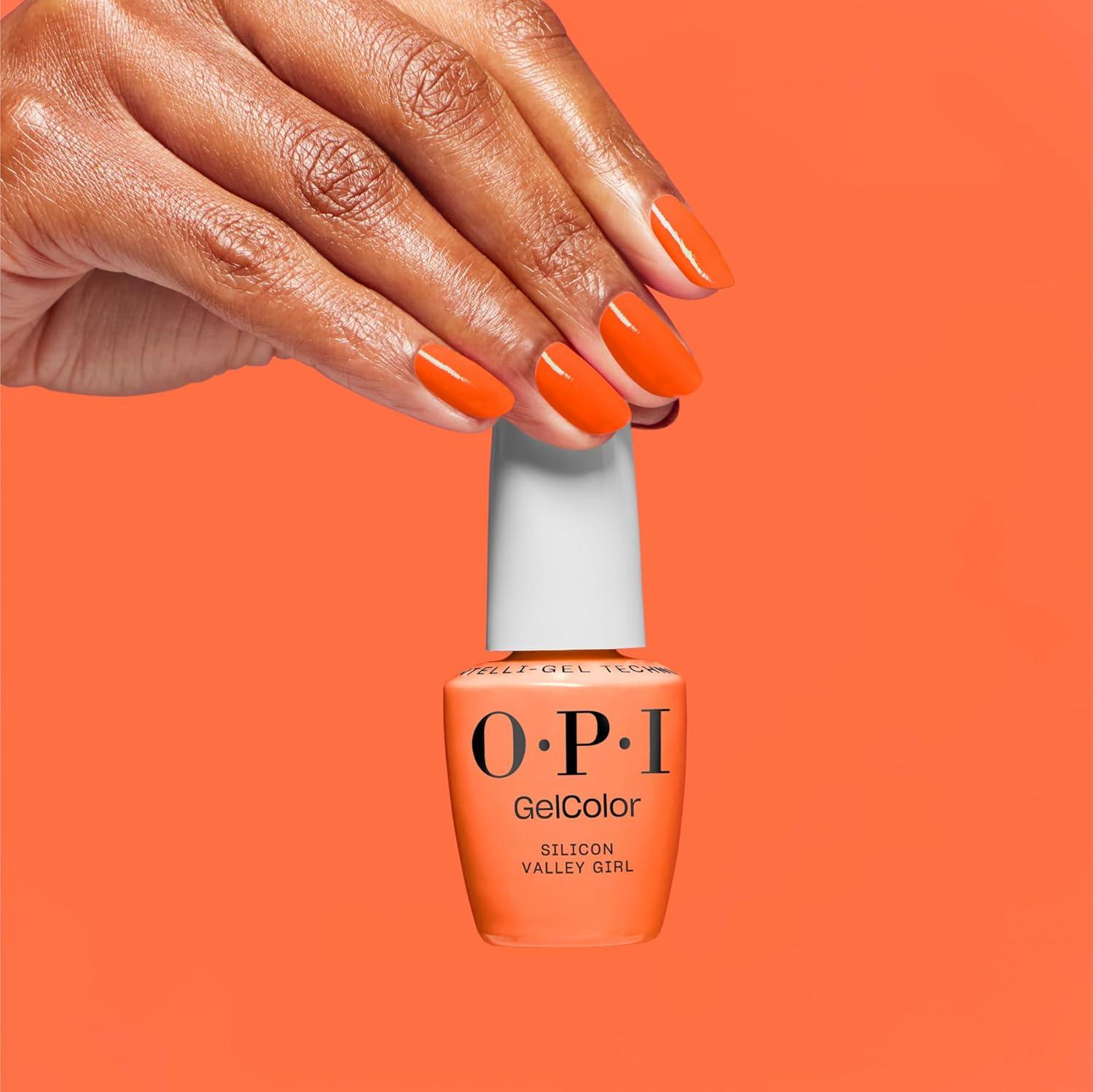 imageOPI GelColor Gel Nail Polish  Opaque Bright Crme UV Cure Gel Nail Polish  Vegan ampamp HEMA Free Long Lasting High ShineSilicon Valley Girl