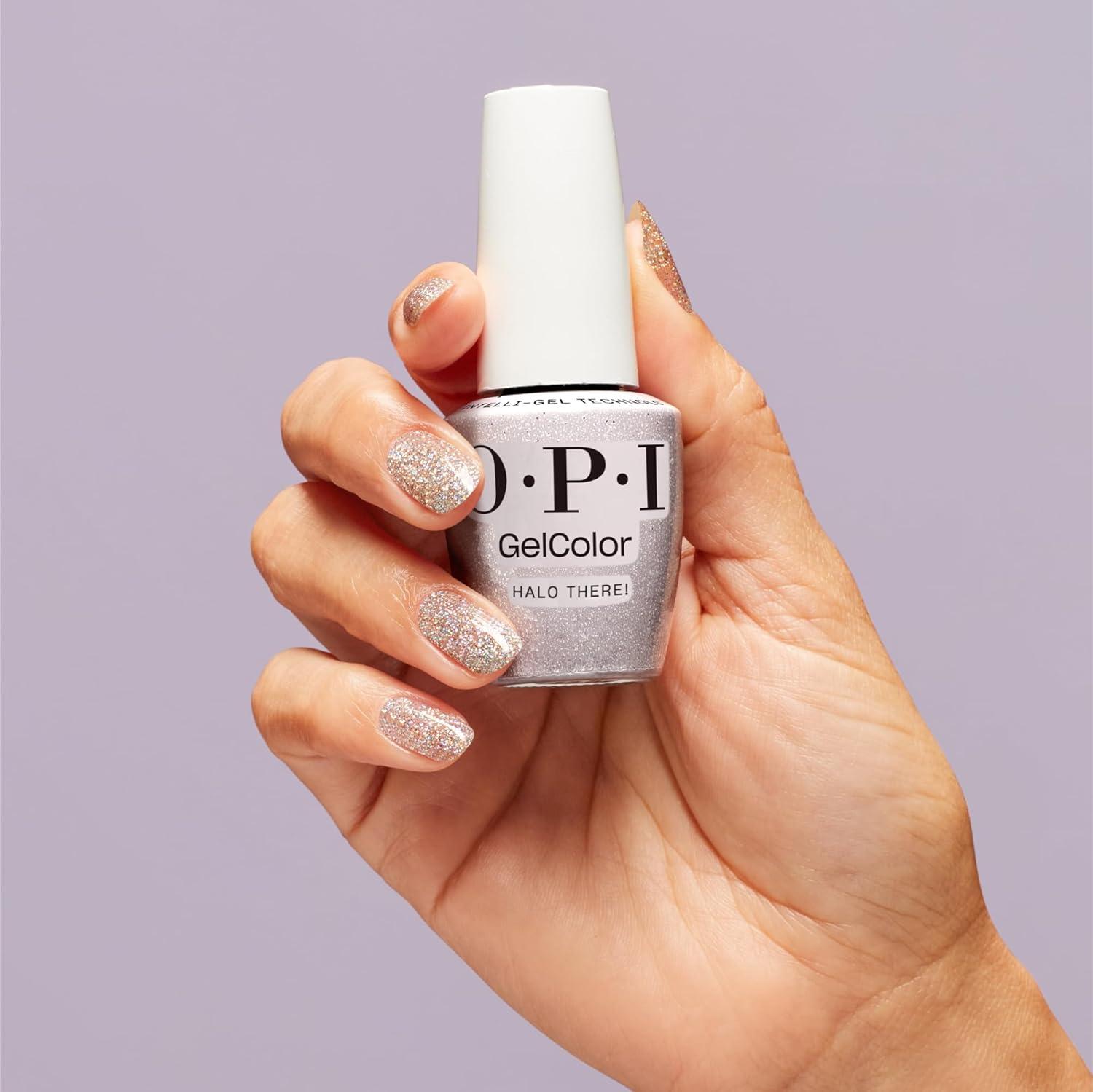 imageOPI GelColor Gel Nail Polish  Opaque Glitter ampamp Metallic UV Cure Gel Nail Polish  Vegan ampamp HEMA Free Long Lasting High ShineHalo There