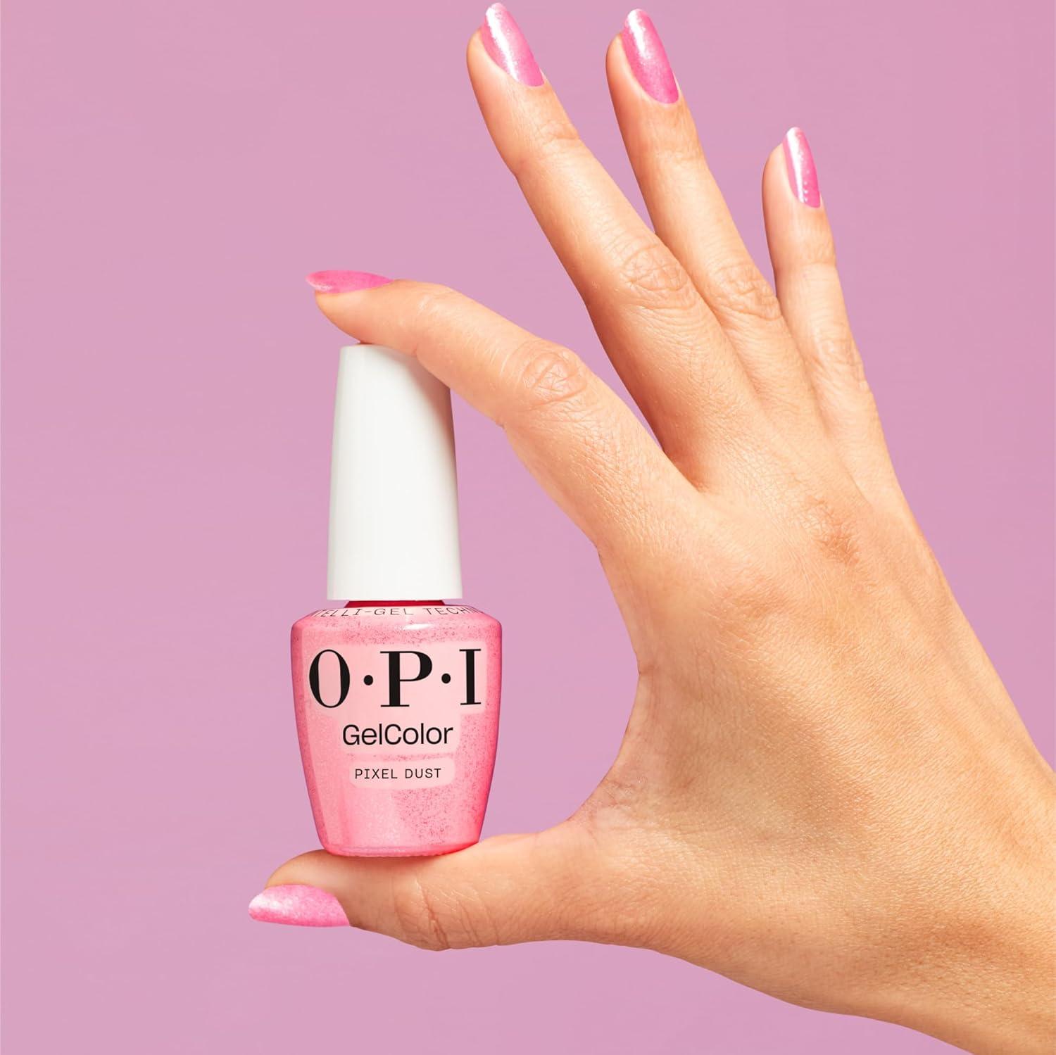 imageOPI GelColor Gel Nail Polish  Opaque Glitter ampamp Metallic UV Cure Gel Nail Polish  Vegan ampamp HEMA Free Long Lasting High ShinePixel Dust