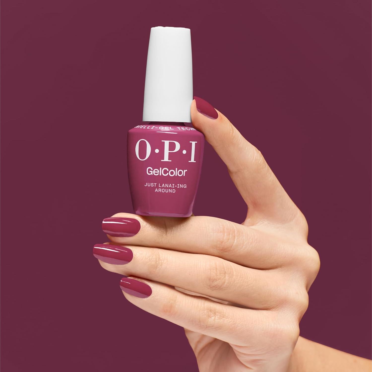 imageOPI GelColor Gel Nail Polish  Opaque Shimmer ampamp Metallic UV Cure Gel Nail Polish  Vegan ampamp HEMA Free Long Lasting High ShineJust Lanaiing Around