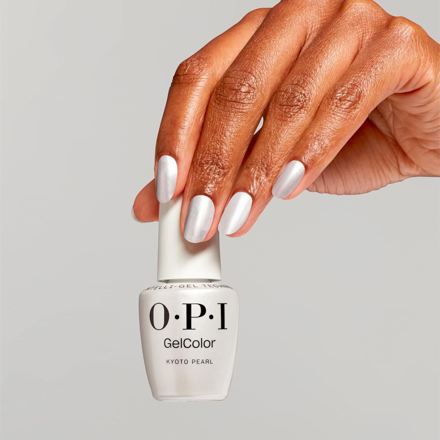 imageOPI GelColor Gel Nail Polish  Opaque Shimmer ampamp Metallic UV Cure Gel Nail Polish  Vegan ampamp HEMA Free Long Lasting High ShineKyoto Pearl