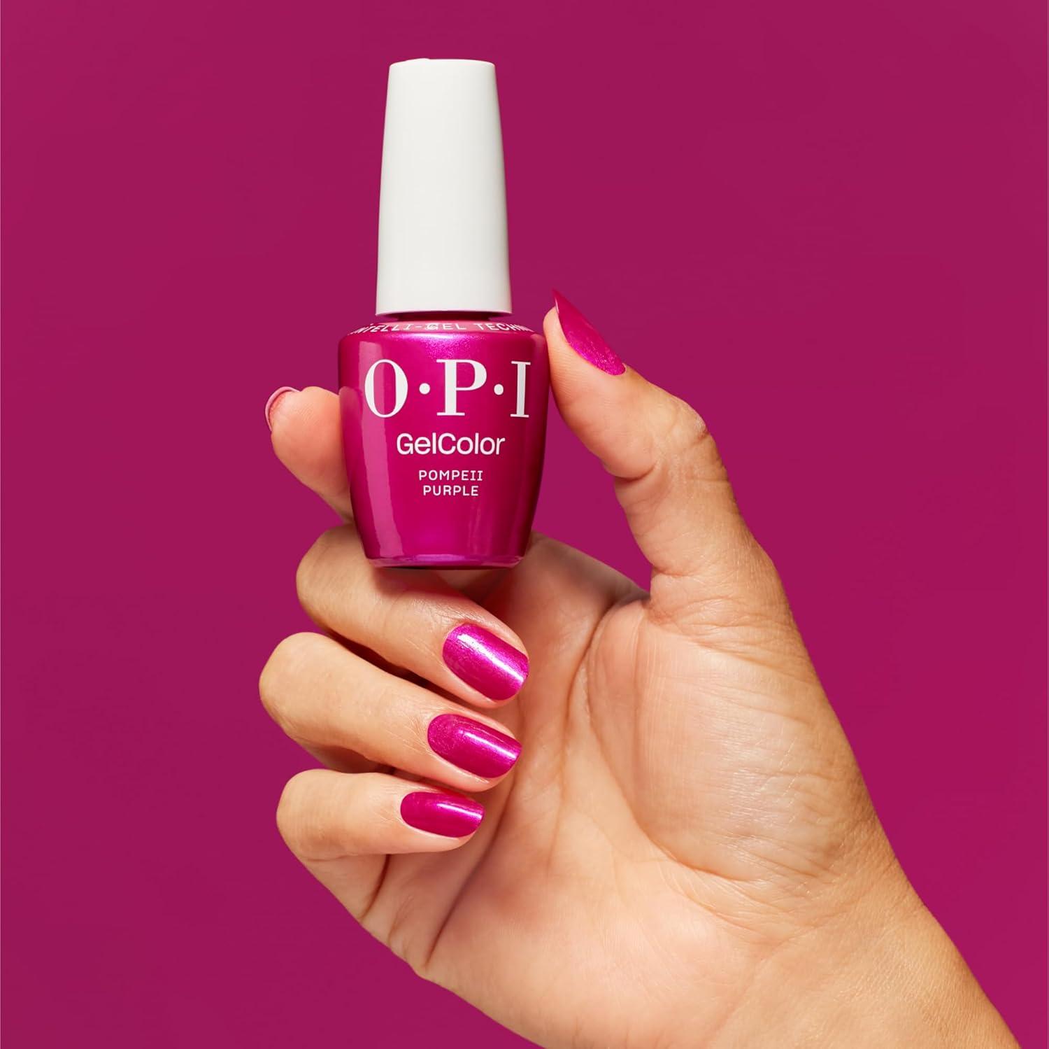 imageOPI GelColor Gel Nail Polish  Opaque Shimmer ampamp Metallic UV Cure Gel Nail Polish  Vegan ampamp HEMA Free Long Lasting High ShinePompeii Purple