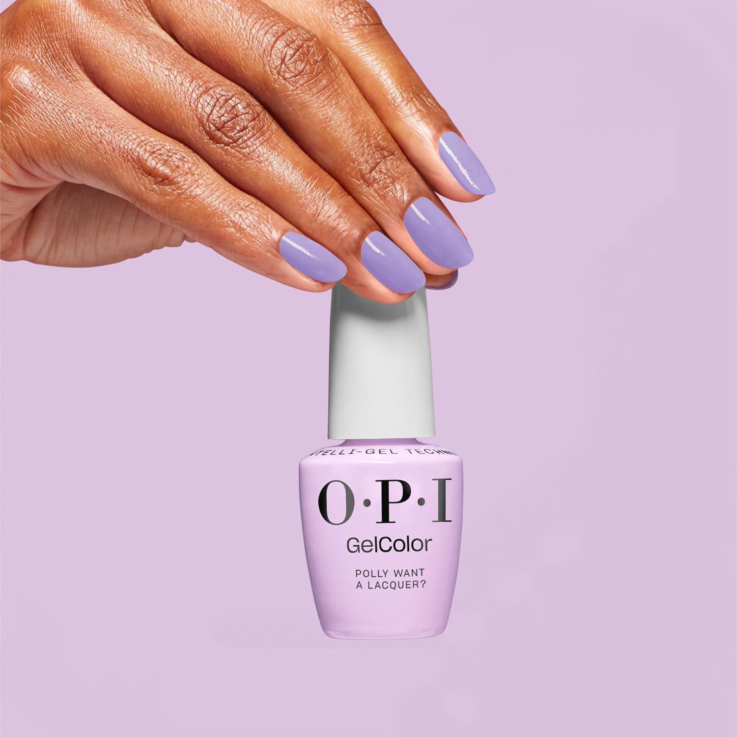 imageOPI GelColor Gel Nail Polish  Opaque Soft Blue Crme UV Cure Gel Nail Polish  Vegan ampamp HEMA Free Long Lasting High ShinePolly Want a Lacquer