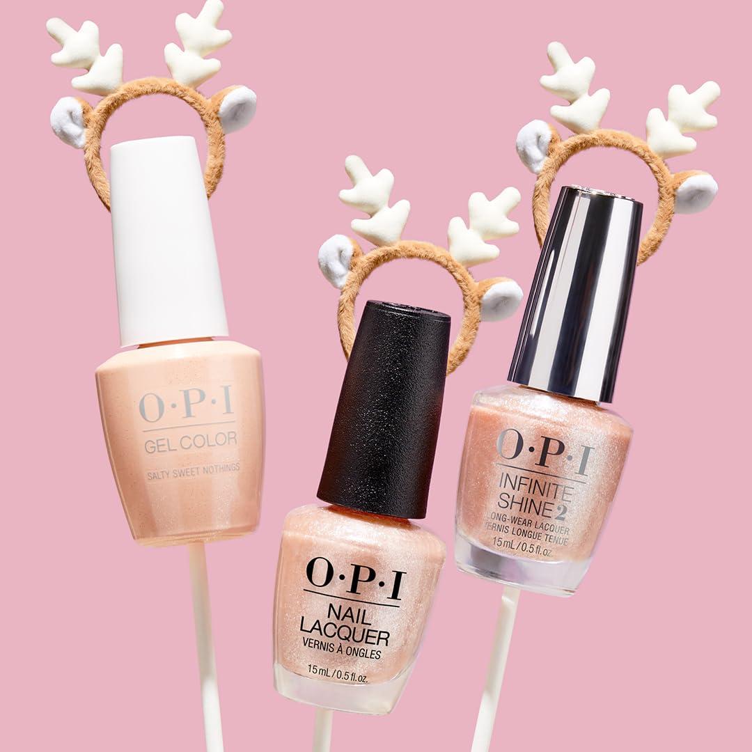 imageOPI Infinite Shine Creme Finish Nail Polish Up to 11 Days of Wear Chip Resistant ampamp Fast Drying 05 fl ozSalty Sweet Nothings