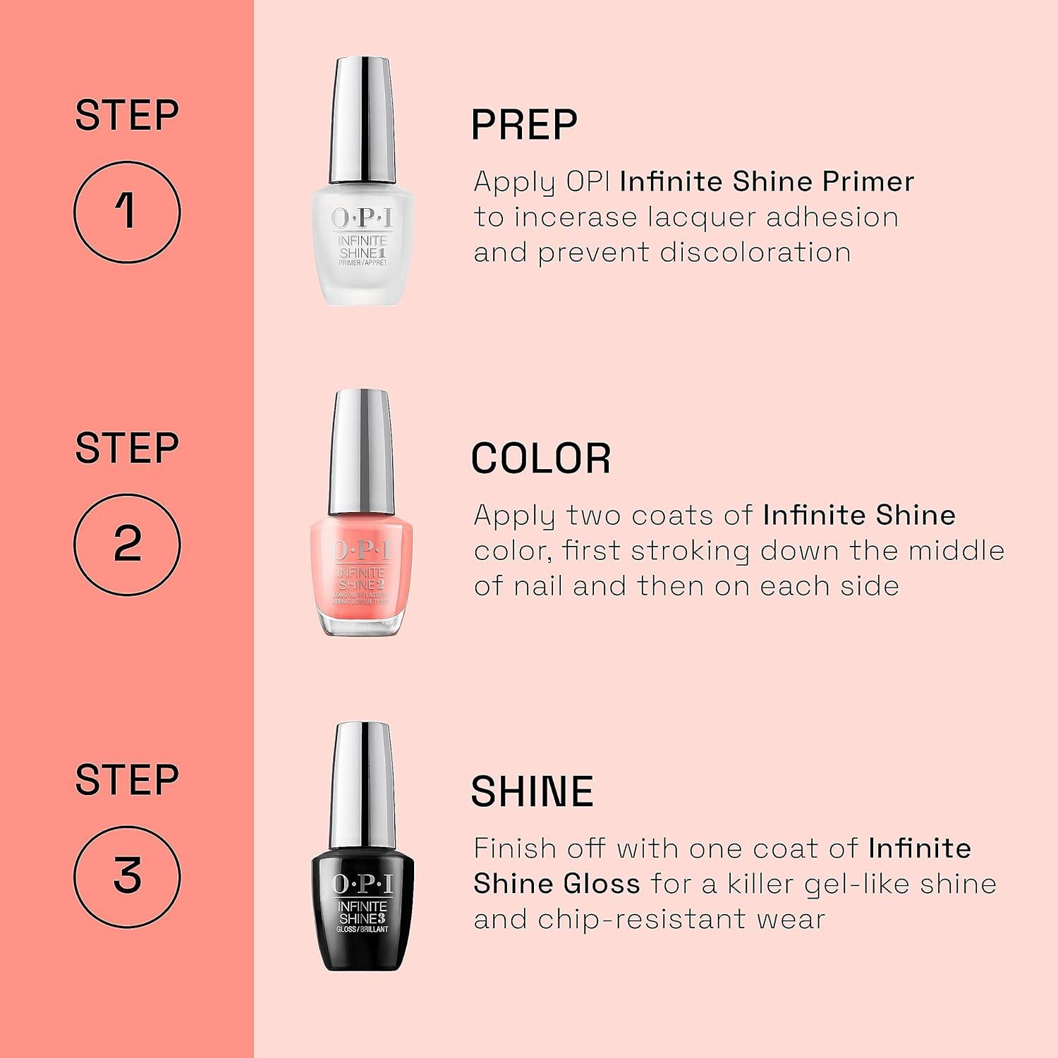 imageOPI Infinite Shine Creme Finish Nail Polish Up to 11 Days of Wear Chip Resistant ampamp Fast Drying 05 fl ozSalty Sweet Nothings