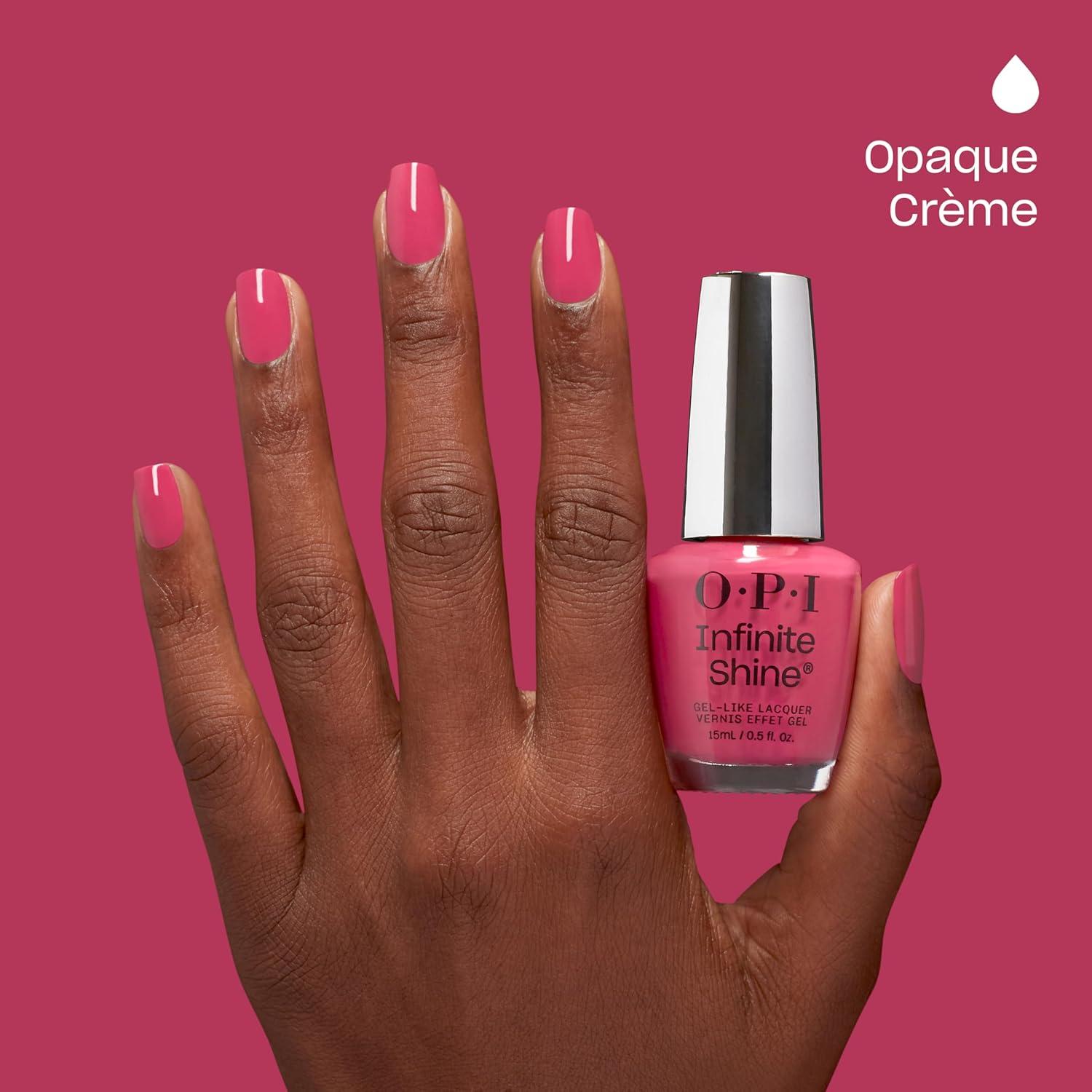 imageOPI Infinite Shine GelLike Lacquer  Opaque Crme Glitter and Sheer Jelly Long Lasting Wear Vegan Nail Polish Shades  Make Em Jelly Collection  Summer 2025Beet for the Gawdz  Opaque Bright Fuchsia