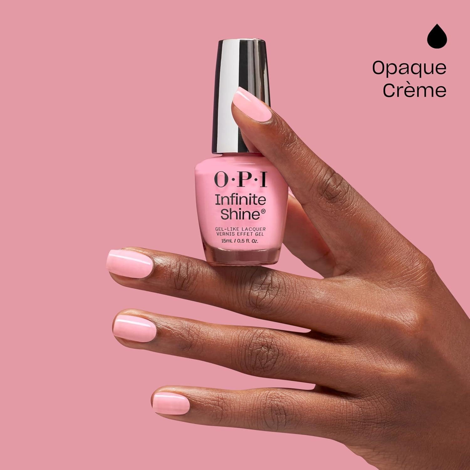 imageOPI Infinite Shine GelLike Lacquer  Opaque Crme Glitter and Sheer Jelly Long Lasting Wear Vegan Nail Polish Shades  Make Em Jelly Collection  Summer 2025Drop to the Florchid  Opaque Soft Pink