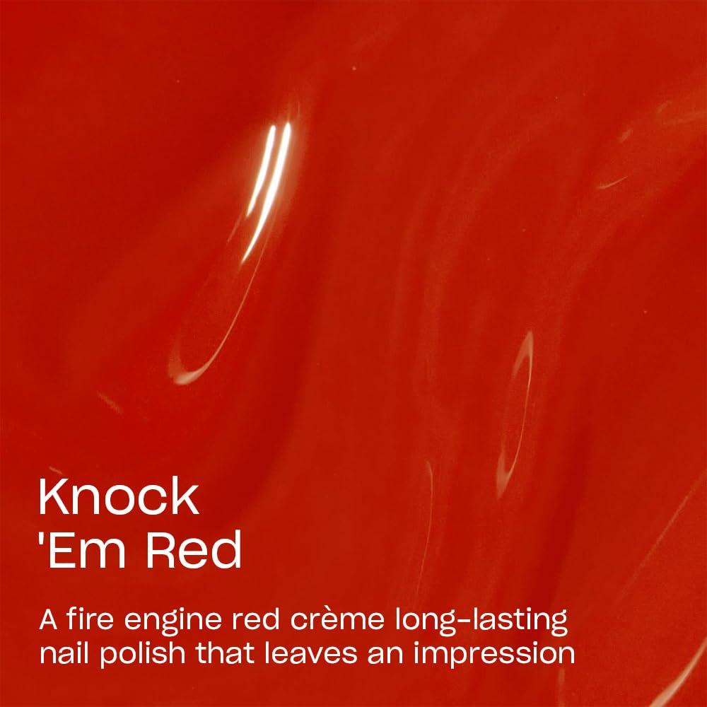 imageOPI Infinite Shine Long Wear Nail Polish  Opaque Bright Red Crme Gel Like Nail Polish  Vegan Long Lasting Streak FreeKnock Em Red