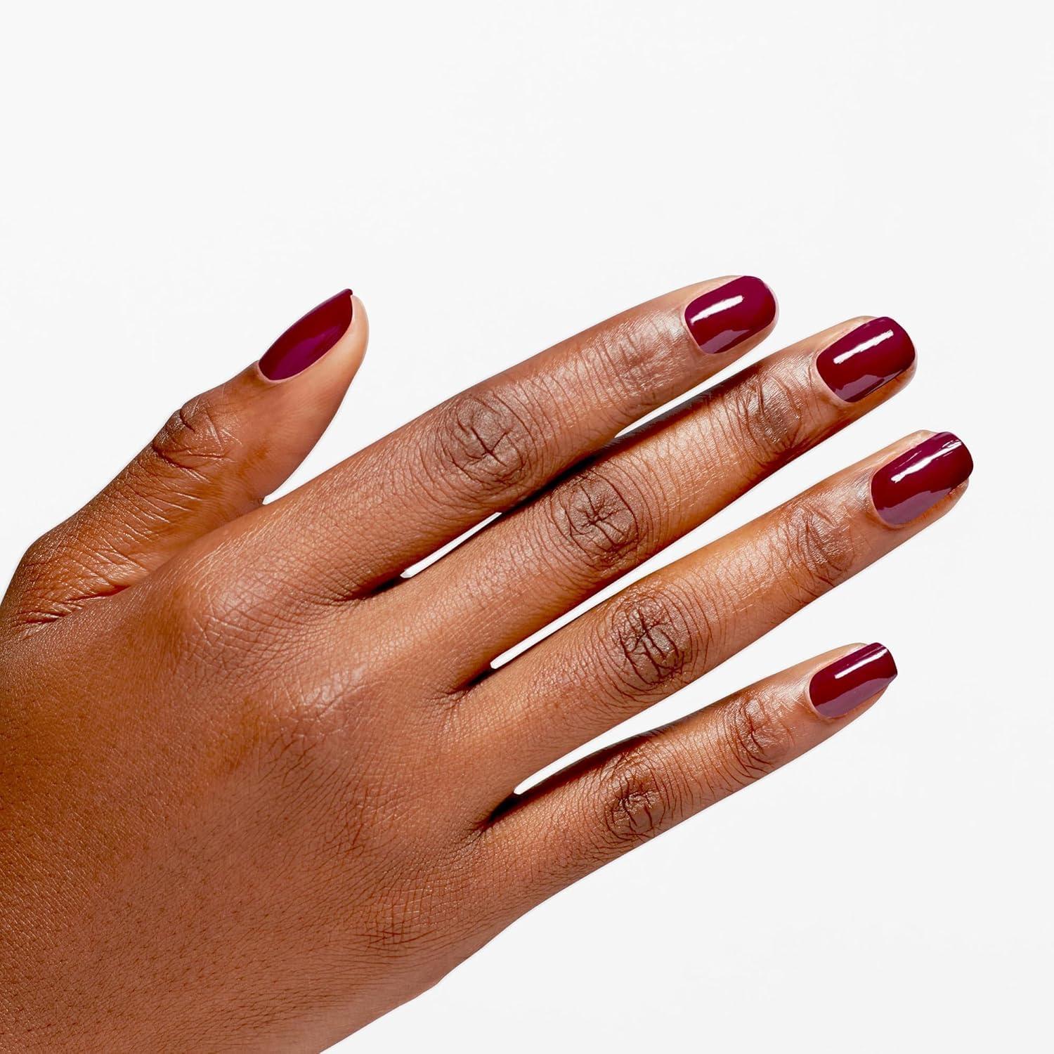 imageOPI Infinite Shine Long Wear Nail Polish  Opaque Bright Red Crme Gel Like Nail Polish  Vegan Long Lasting Streak FreeMalaga Wine