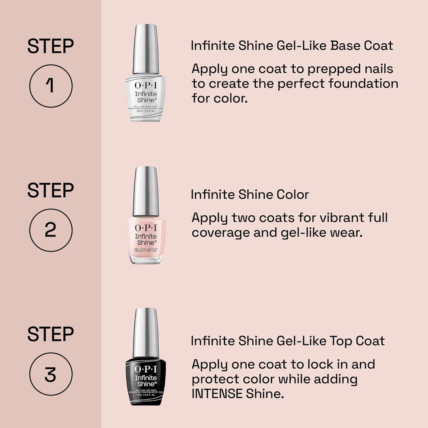 imageOPI Infinite Shine Long Wear Nail Polish  Sheer Pink Crme Gel Like Nail Polish  Vegan Long Lasting Streak FreeDulce de Leche