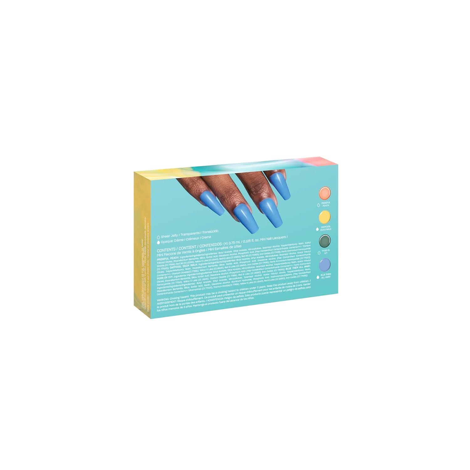 imageOPI Mini Nail Lacquer Gift Sets  Opaque Crme Sheer Jelly Nail Polish Shades  Fast Drying Streak Free and Chip Resistant  Make Em Jelly Collection  Summer 20254PC Mini Nail Lacquer  Gift Set
