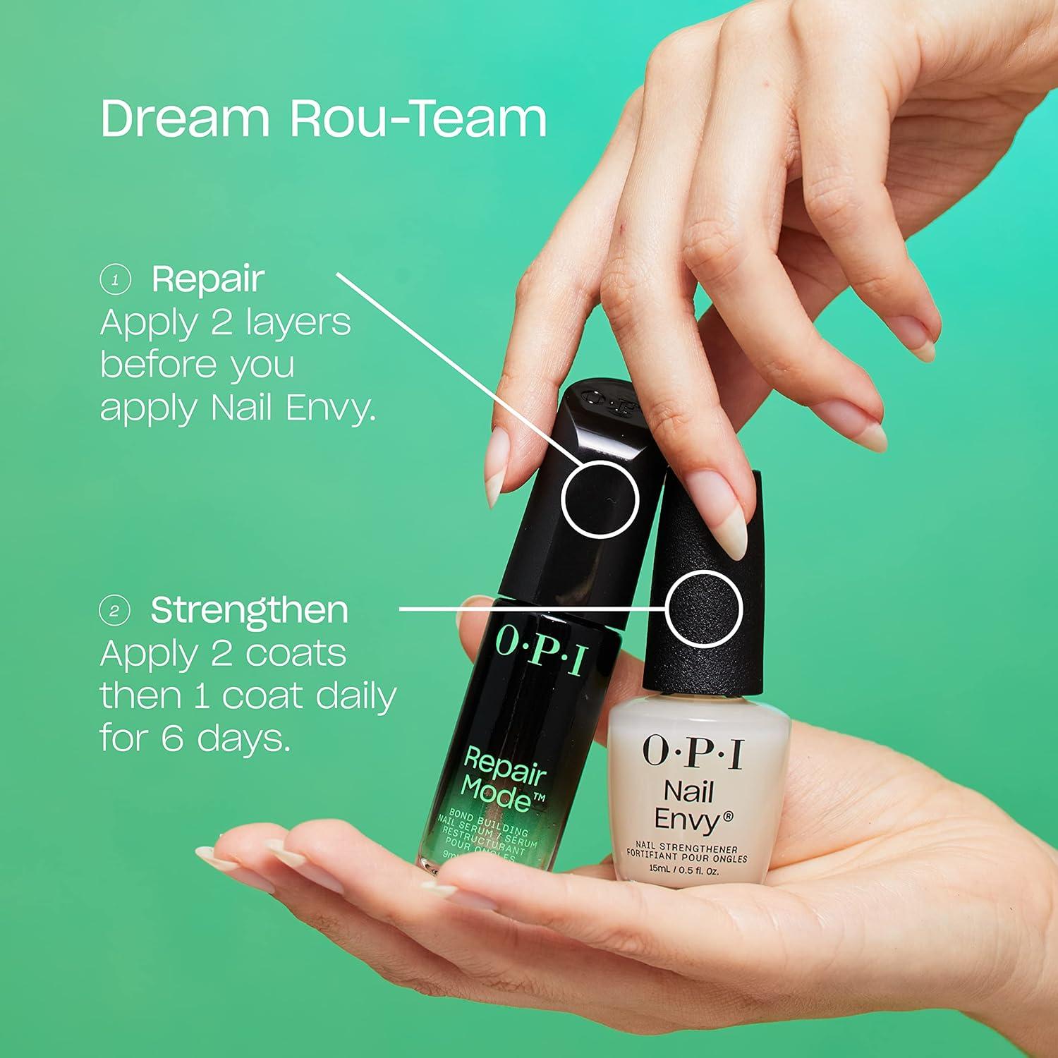 imageOPI Nail Envy Nail Strengthener  Clear ampamp Opaque Crme Nail Polish Treatment  Strengthen Weak ampamp Thin NailsAlpine Snow