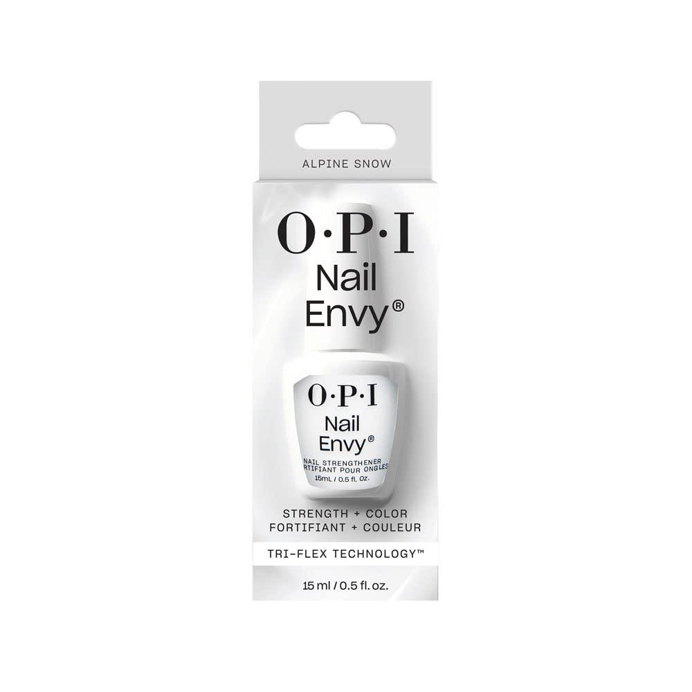 imageOPI Nail Envy Nail Strengthener  Clear ampamp Opaque Crme Nail Polish Treatment  Strengthen Weak ampamp Thin NailsAlpine Snow