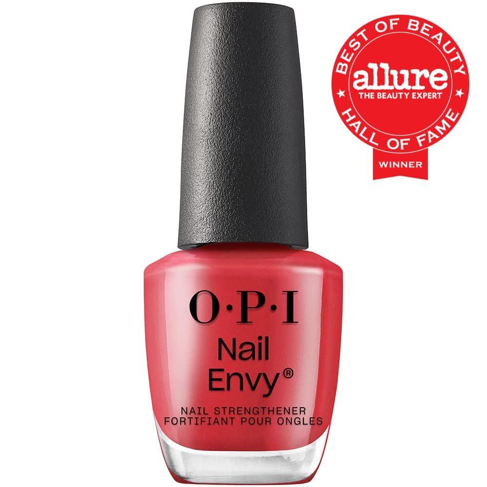 imageOPI Nail Envy Nail Strengthener  Clear ampamp Opaque Crme Nail Polish Treatment  Strengthen Weak ampamp Thin NailsBig Apple Red