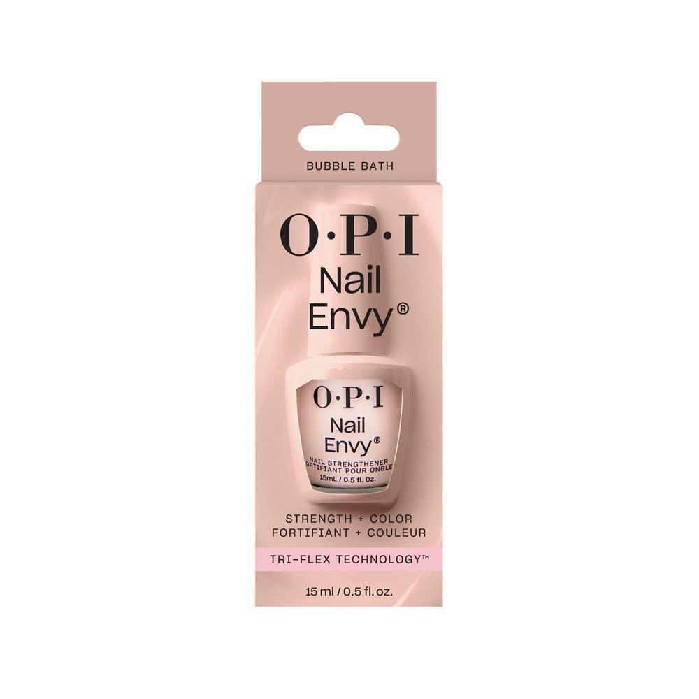 imageOPI Nail Envy Nail Strengthener  Clear ampamp Opaque Crme Nail Polish Treatment  Strengthen Weak ampamp Thin NailsBubble Bath