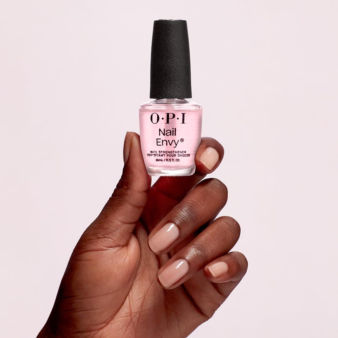 imageOPI Nail Envy Nail Strengthener  Clear ampamp Opaque Crme Nail Polish Treatment  Strengthen Weak ampamp Thin NailsPink to Envy