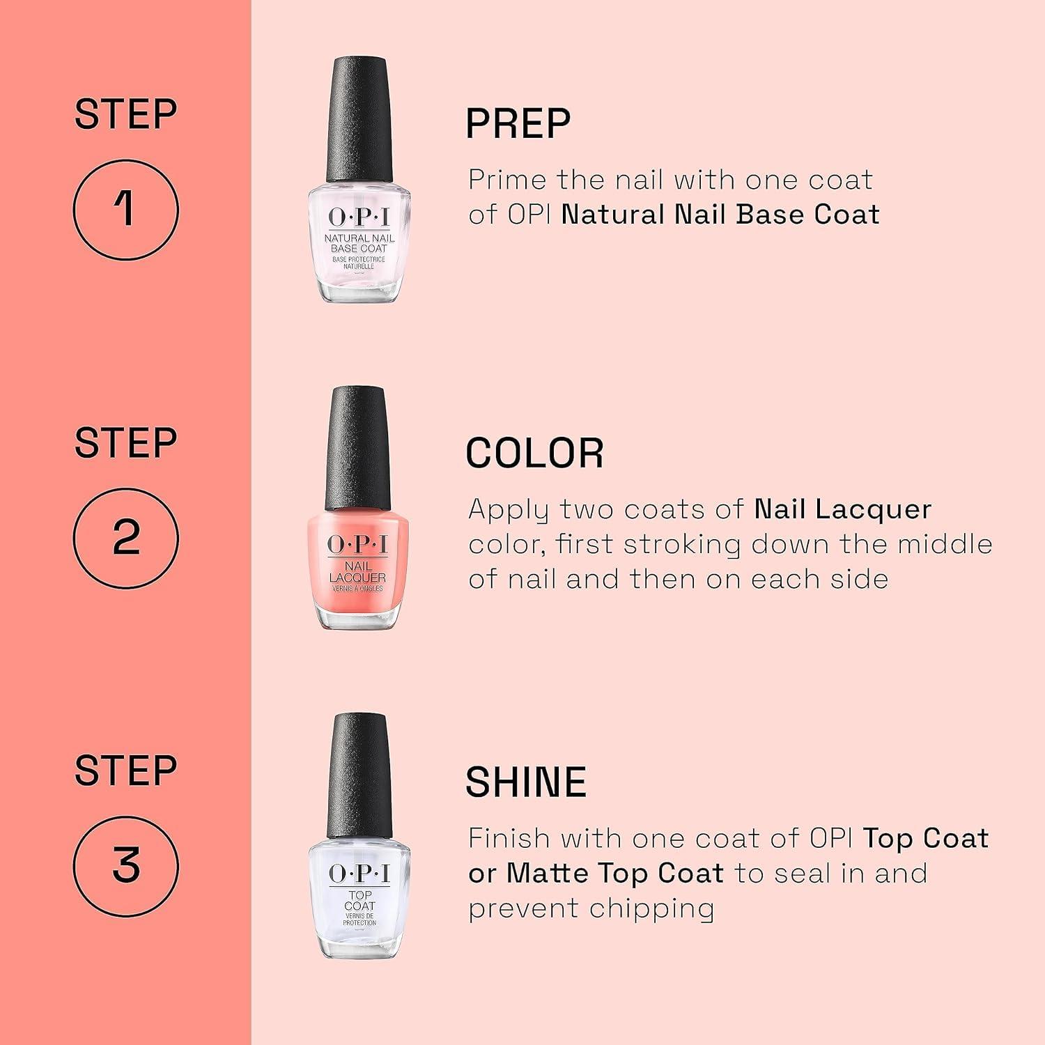 imageOPI Nail Lacquer Midnight Mantra  Opaque Dark Blue Crme Chip Resistant Nail Polish  Vegan Fast Drying Streak Free