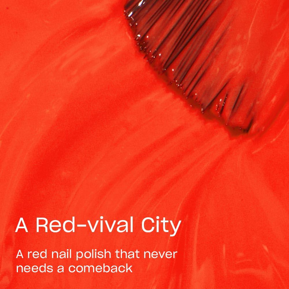 imageOPI Nail Lacquer Nail Polish  Opaque Bright Orange Crme Chip Resistant Nail Polish  Vegan Fast Drying Streak FreeA Redvival City