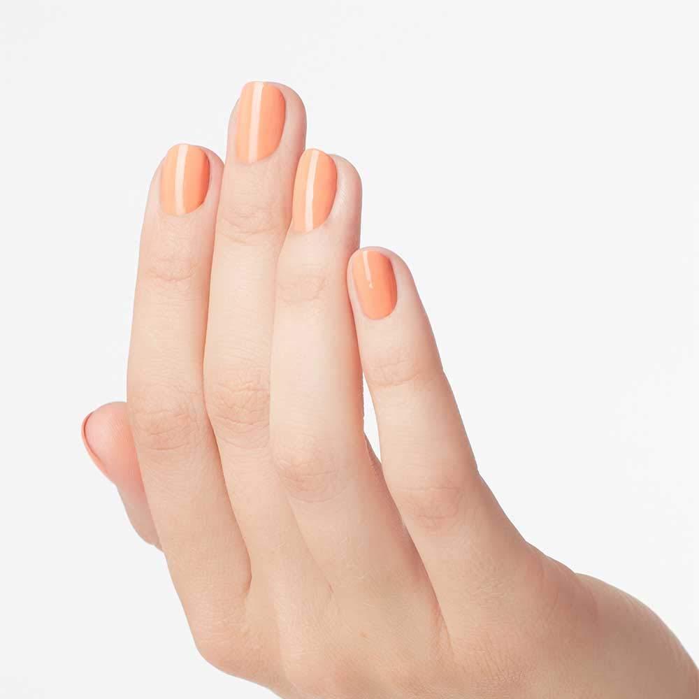 imageOPI Nail Lacquer Nail Polish  Opaque Bright Orange Crme Chip Resistant Nail Polish  Vegan Fast Drying Streak FreeCrawfishin for a Compliment