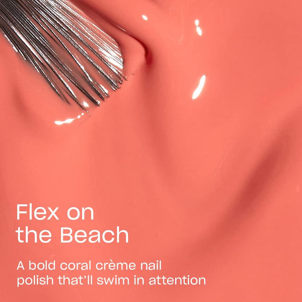 imageOPI Nail Lacquer Nail Polish  Opaque Bright Orange Crme Chip Resistant Nail Polish  Vegan Fast Drying Streak FreeFlex on the Beach