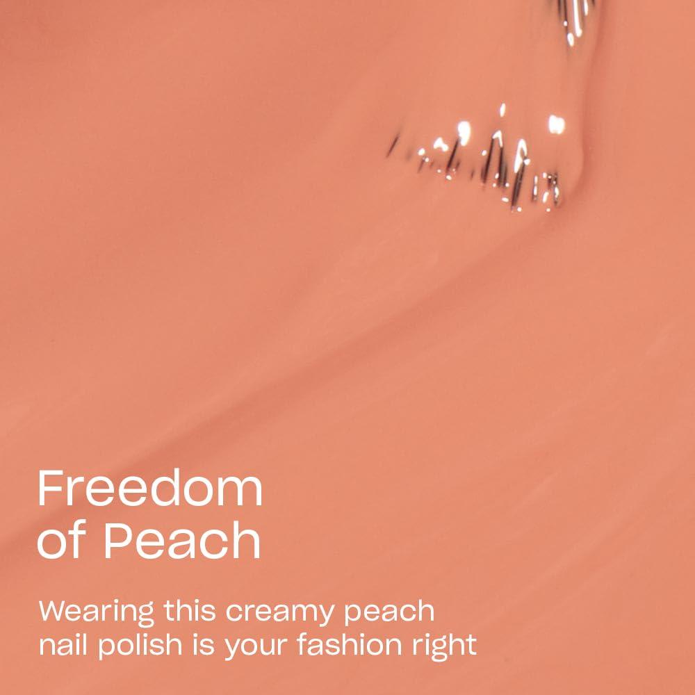 imageOPI Nail Lacquer Nail Polish  Opaque Bright Orange Crme Chip Resistant Nail Polish  Vegan Fast Drying Streak FreeFreedom of Peach