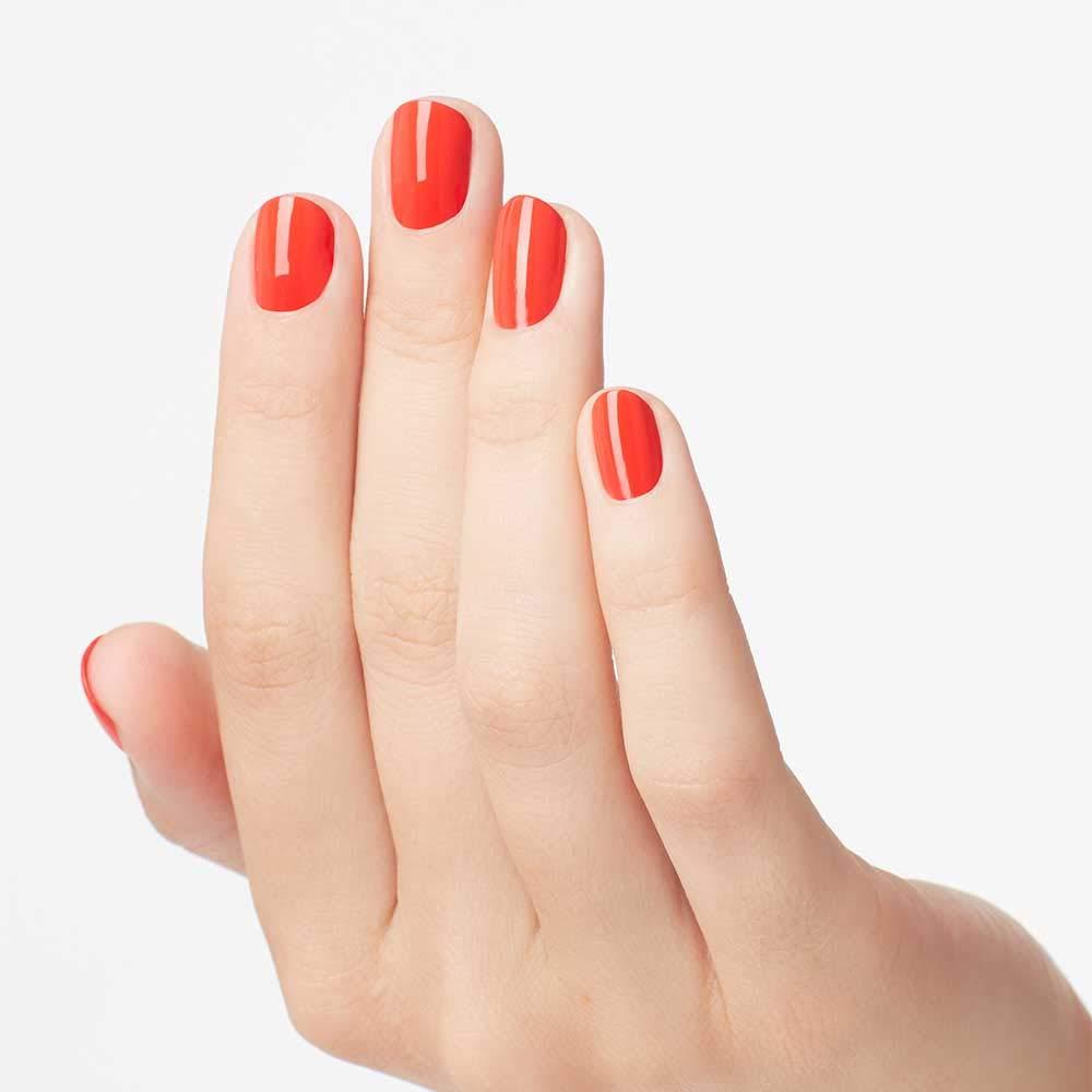 imageOPI Nail Lacquer Nail Polish  Opaque Bright Orange Crme Chip Resistant Nail Polish  Vegan Fast Drying Streak FreeLiving On the Bulavard