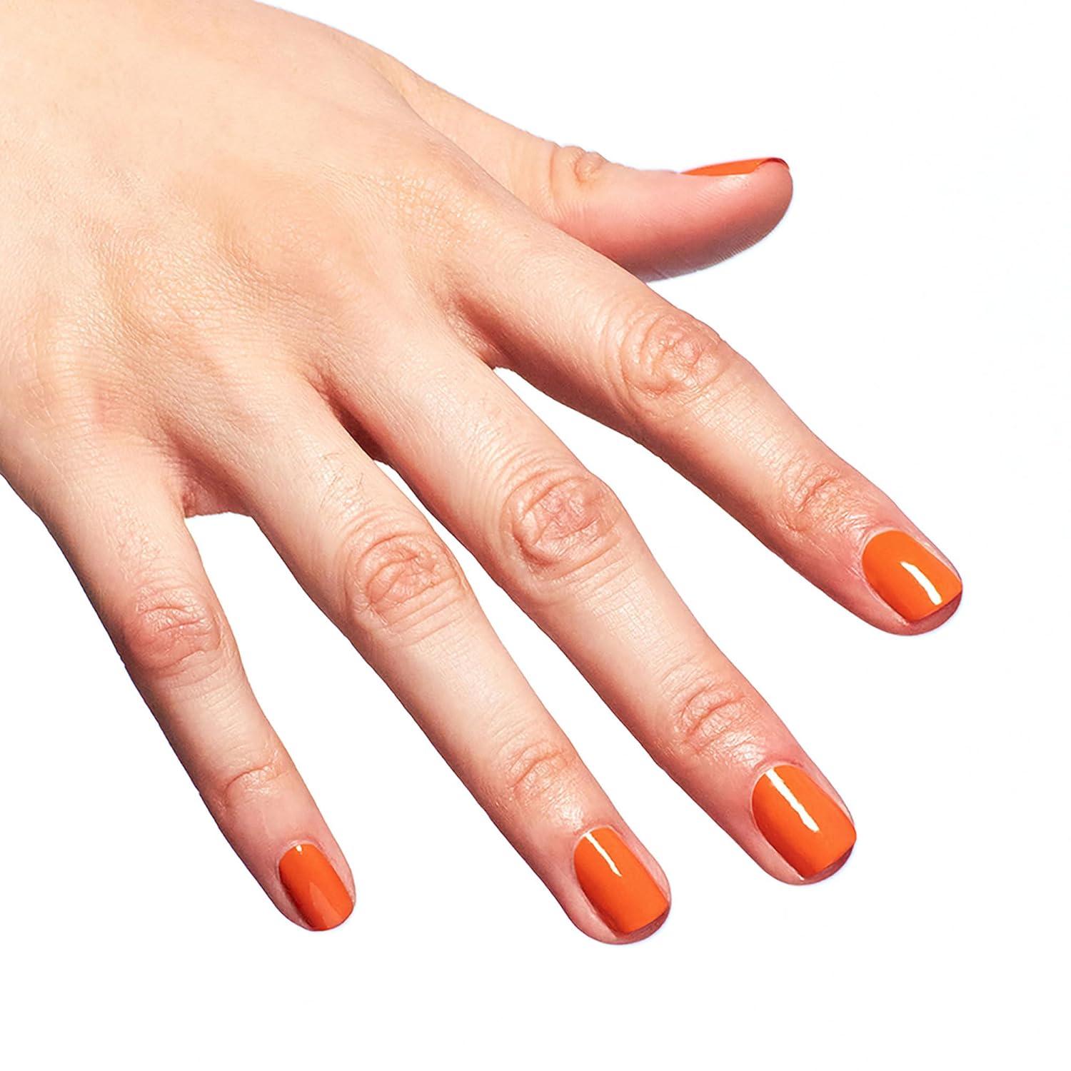 imageOPI Nail Lacquer Nail Polish  Opaque Bright Orange Crme Chip Resistant Nail Polish  Vegan Fast Drying Streak FreeSilicon Valley Girl