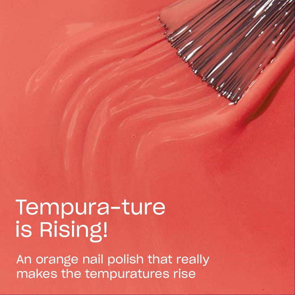 imageOPI Nail Lacquer Nail Polish  Opaque Bright Orange Crme Chip Resistant Nail Polish  Vegan Fast Drying Streak FreeTempurature is Rising