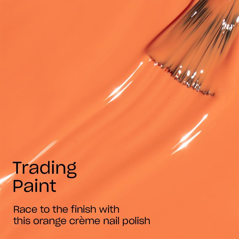 imageOPI Nail Lacquer Nail Polish  Opaque Bright Orange Crme Chip Resistant Nail Polish  Vegan Fast Drying Streak FreeTrading Paint