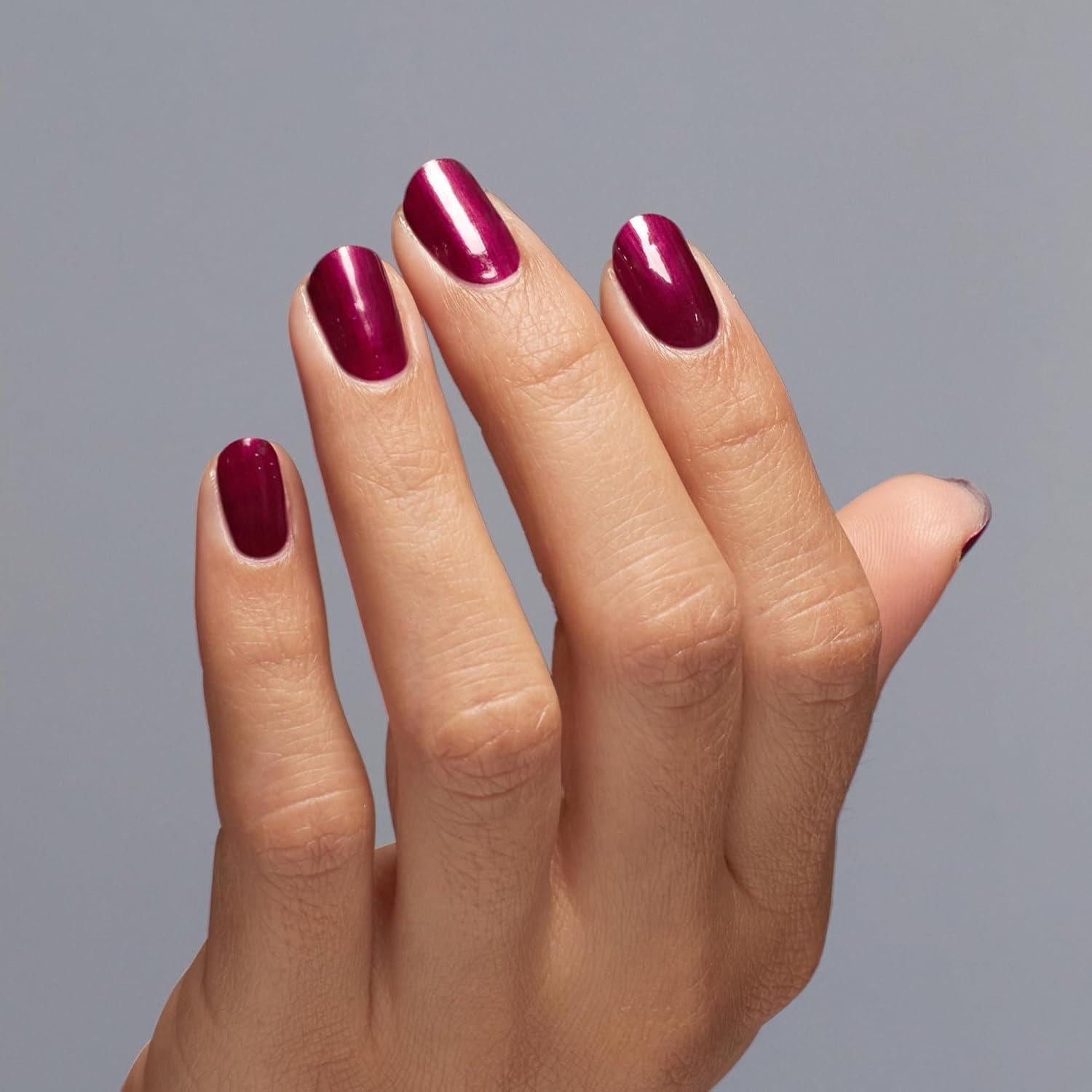 imageOPI Nail Lacquer Nail Polish  Opaque Bright Red Shimmer Chip Resistant Nail Polish  Vegan Fast Drying Streak FreeBig Sagittarius Energy