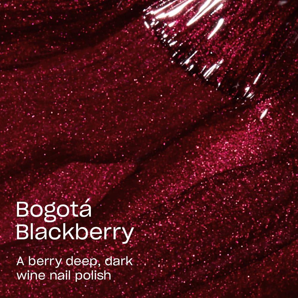 imageOPI Nail Lacquer Nail Polish  Opaque Bright Red Shimmer Chip Resistant Nail Polish  Vegan Fast Drying Streak FreeBogot Blackberry