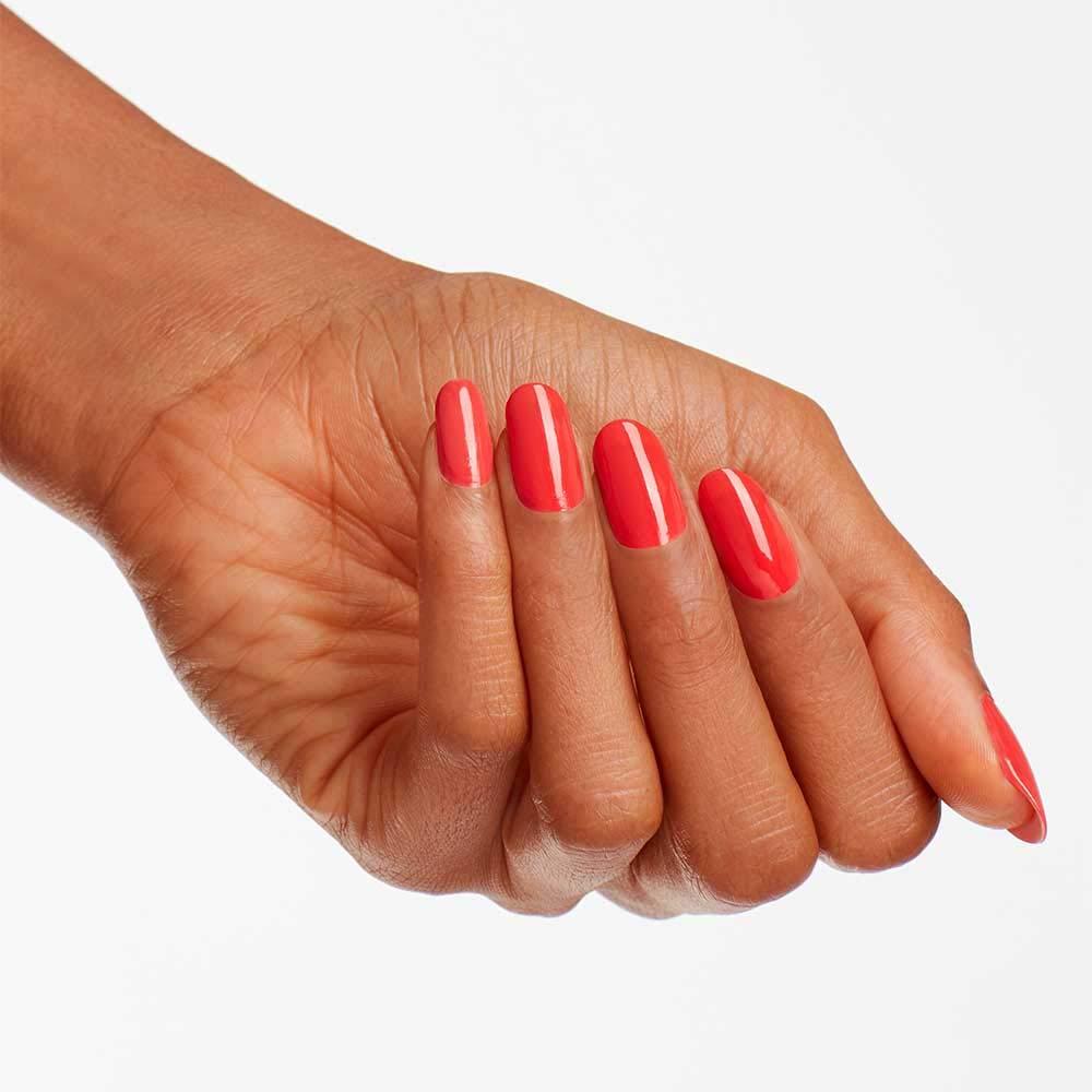 imageOPI Nail Lacquer Nail Polish  Opaque Bright Red Shimmer Chip Resistant Nail Polish  Vegan Fast Drying Streak FreeI Eat Mainely Lobster
