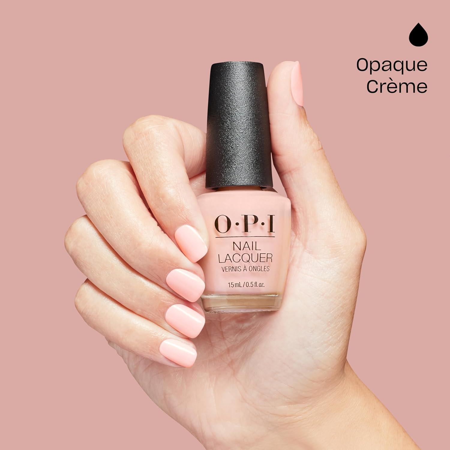 imageOPI Nail Lacquer Nail Polish  Opaque Crme Sheer Jelly Nail Polish Shades  Fast Drying Streak Free and Chip Resistant Wear  Make Em Jelly Collection  Summer 2025Baby  Pink Again  Opaque Soft Pink
