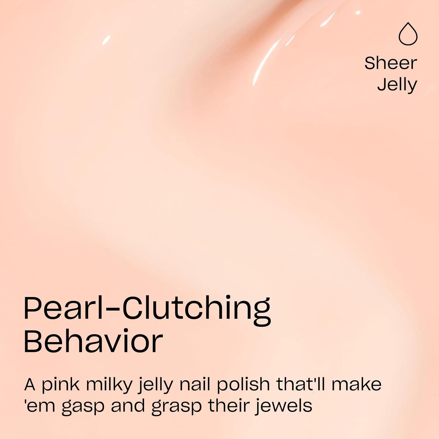 imageOPI Nail Lacquer Nail Polish  Opaque Crme Sheer Jelly Nail Polish Shades  Fast Drying Streak Free and Chip Resistant Wear  Make Em Jelly Collection  Summer 2025PearlClutching Behavior  Semisheer Soft Pink