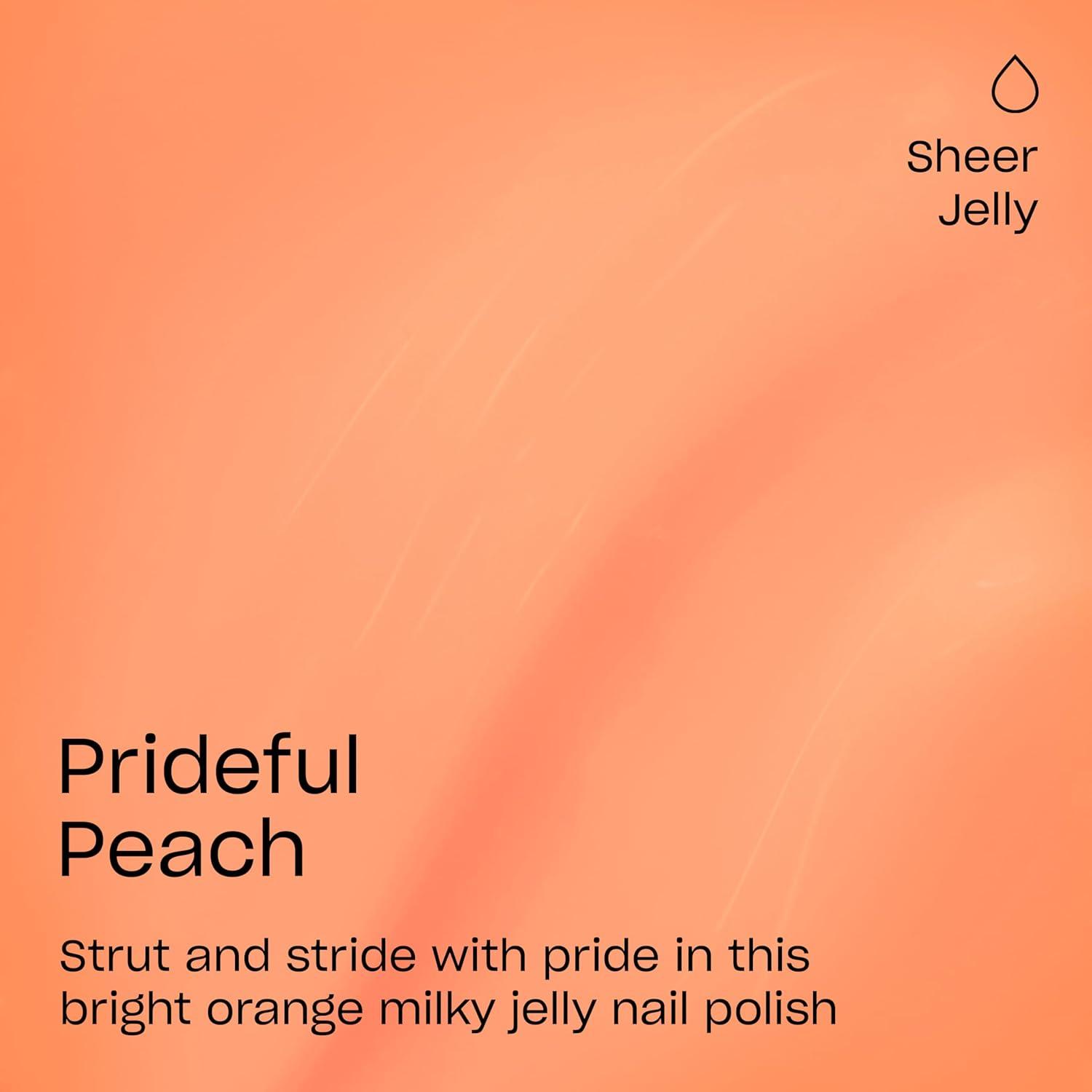 imageOPI Nail Lacquer Nail Polish  Opaque Crme Sheer Jelly Nail Polish Shades  Fast Drying Streak Free and Chip Resistant Wear  Make Em Jelly Collection  Summer 2025Prideful Peach  Semisheer Warm Orange