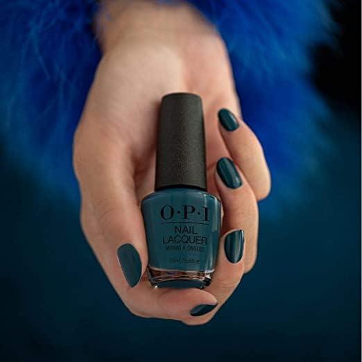 imageOPI Nail Lacquer Nail Polish  Opaque Dark Blue Green Crme Chip Resistant Nail Polish  Vegan Fast Drying Streak FreeDrama at La Scala