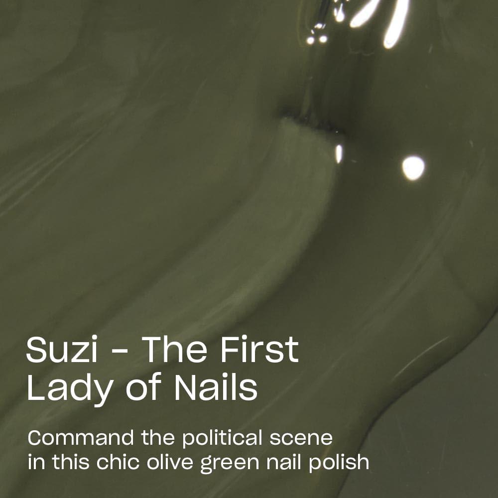 imageOPI Nail Lacquer Nail Polish  Opaque Dark Blue Green Crme Chip Resistant Nail Polish  Vegan Fast Drying Streak FreeSuzi  The First Lady of Nails