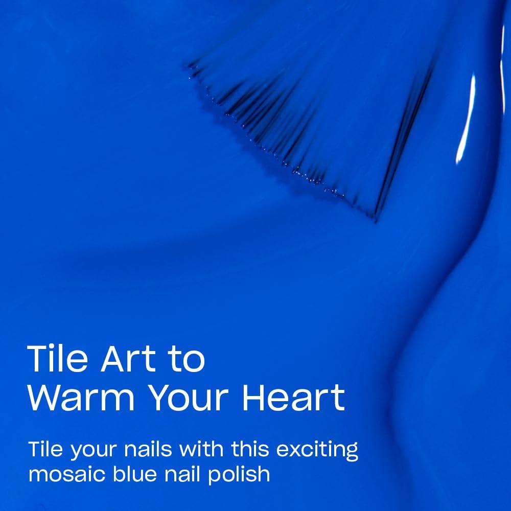 imageOPI Nail Lacquer Nail Polish  Opaque Dark Blue Green Crme Chip Resistant Nail Polish  Vegan Fast Drying Streak FreeTile Art to Warm Your Heart