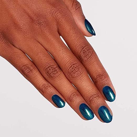 imageOPI Nail Lacquer Nail Polish  Opaque Dark Blue Purple Shimmer Chip Resistant Nail Polish  Vegan Fast Drying Streak FreeNessie Plays Hide  Seak