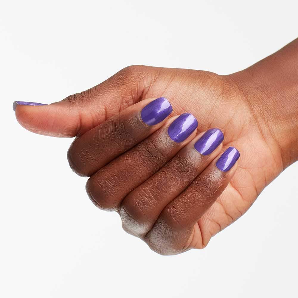 imageOPI Nail Lacquer Nail Polish  Opaque Dark Blue Purple Shimmer Chip Resistant Nail Polish  Vegan Fast Drying Streak FreePurple With a Purpose