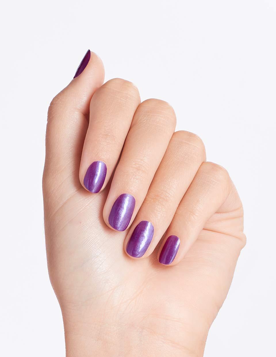imageOPI Nail Lacquer Nail Polish  Opaque Dark Blue Purple Shimmer Chip Resistant Nail Polish  Vegan Fast Drying Streak FreeSamurai Breaks a Nail