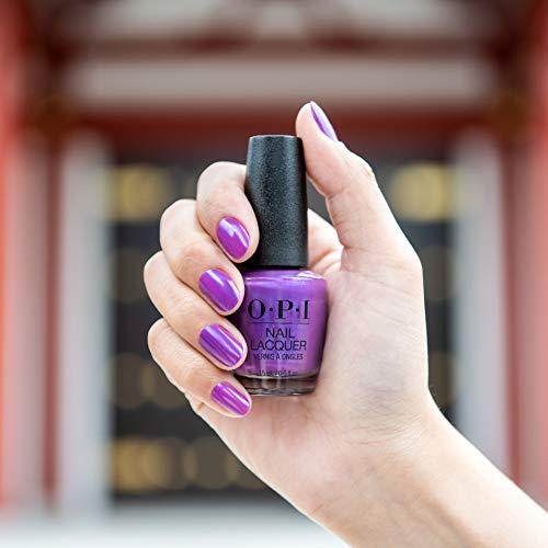 imageOPI Nail Lacquer Nail Polish  Opaque Dark Blue Purple Shimmer Chip Resistant Nail Polish  Vegan Fast Drying Streak FreeSamurai Breaks a Nail