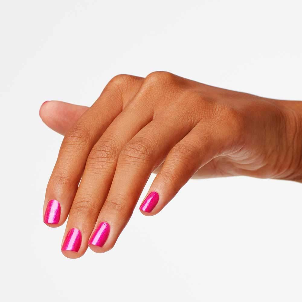 imageOPI Nail Lacquer Nail Polish  Opaque Dark Pink Shimmer Chip Resistant Nail Polish  Vegan Fast Drying Streak FreePompeii Purple