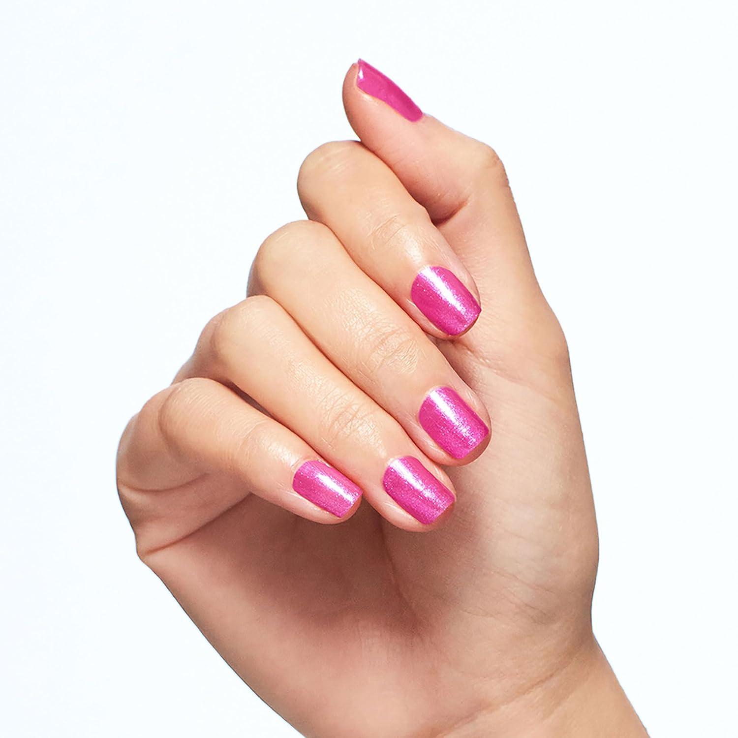 imageOPI Nail Lacquer Nail Polish  Opaque Dark Pink Shimmer Chip Resistant Nail Polish  Vegan Fast Drying Streak FreeSpring Break the Internet