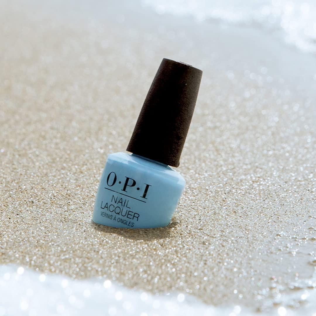 imageOPI Nail Lacquer Nail Polish  Opaque Light Blue Crme Chip Resistant Nail Polish  Vegan Fast Drying Streak FreeMaliblue Shore