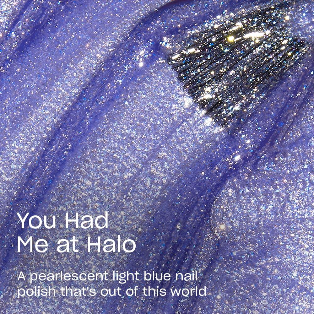 imageOPI Nail Lacquer Nail Polish  Opaque Light Blue Purple Shimmer Chip Resistant Nail Polish  Vegan Fast Drying Streak FreeYou Had Me at Halo