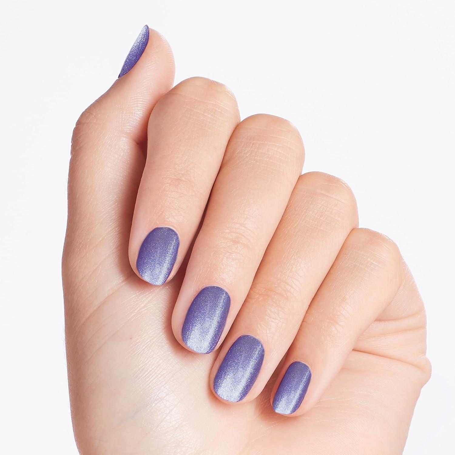 imageOPI Nail Lacquer Nail Polish  Opaque Light Blue Purple Shimmer Chip Resistant Nail Polish  Vegan Fast Drying Streak FreeYou Had Me at Halo