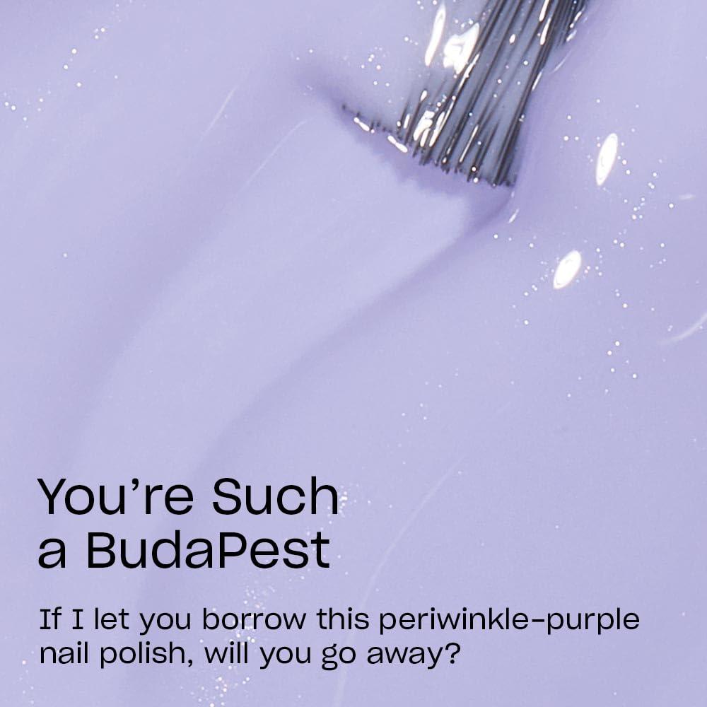 imageOPI Nail Lacquer Nail Polish  Opaque Light Purple Crme Chip Resistant Nail Polish  Vegan Fast Drying Streak FreeYoure a BudaPest